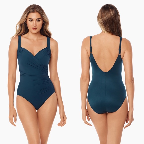 Miraclesuit Swim Miraclesuit Sanibel Underwire Shirred One Piece